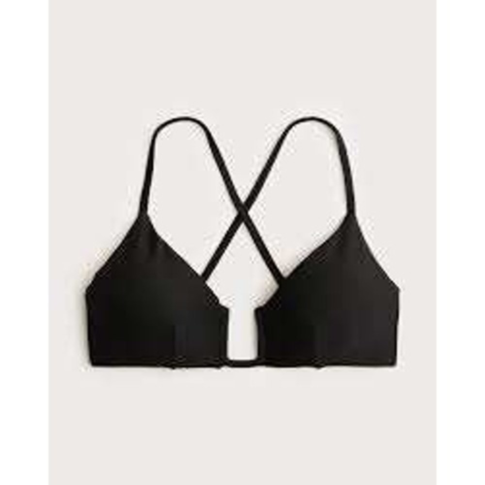 J.Crew Mira bikini top in Classic Sculpt Black‎ Medium NWT